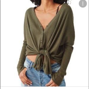 Urban Outfitters, Out From Under Olive Green Top